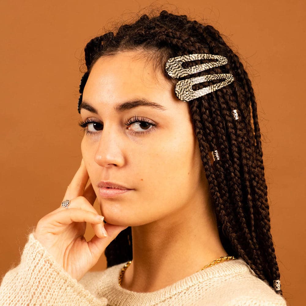 2x 7cm Snap Clips Handmade French Hair Accessories at Tegen Accessories |Prada Style