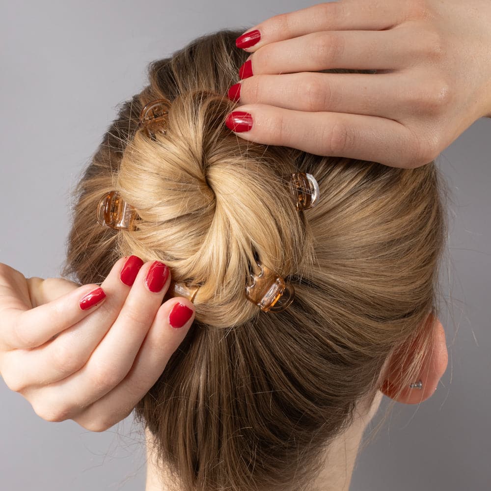 6x Micro Hair Claw Clips in Blonde French Hair Accessories at Tegen Accessories |Blonde