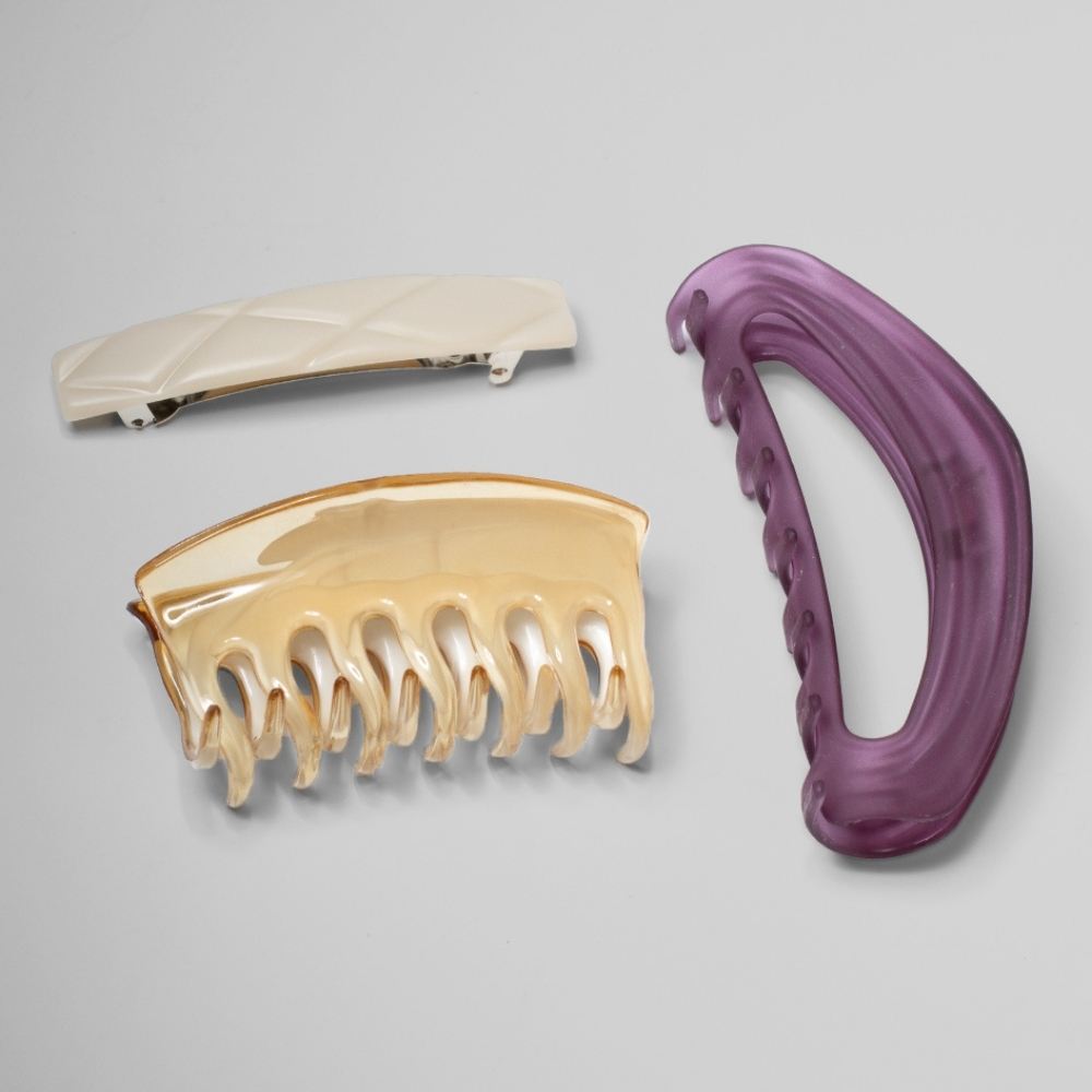 A La Mode Fine Hair Gift Set Ivory Plum French Hair Accessories at Tegen Accessories