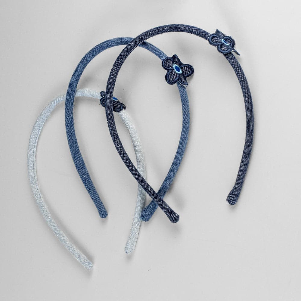 Handmade Children's Denim Flower Headband Tegen Accessories