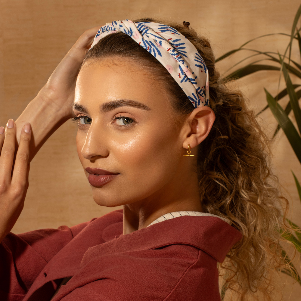 Handmade Floral Print Headband Tegen Accessories