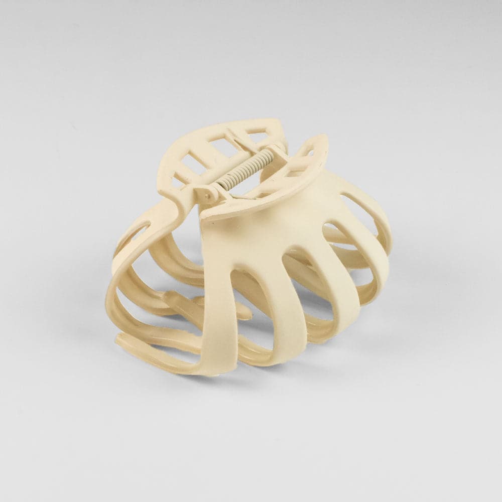 Matte Octopus Thick Hair Claw Clip in Ivory French Hair Accessories at Tegen Accessories