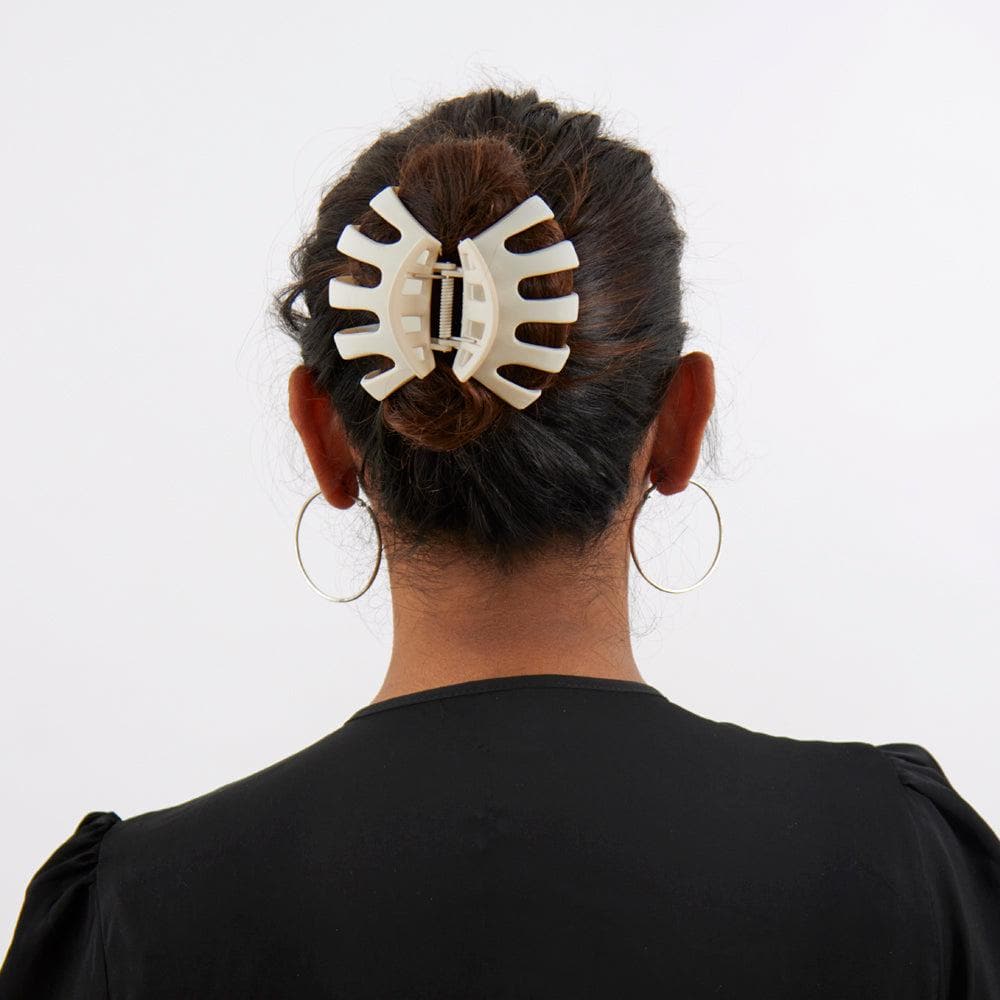 Matte Octopus Thick Hair Claw Clip French Hair Accessories at Tegen Accessories |Ivory