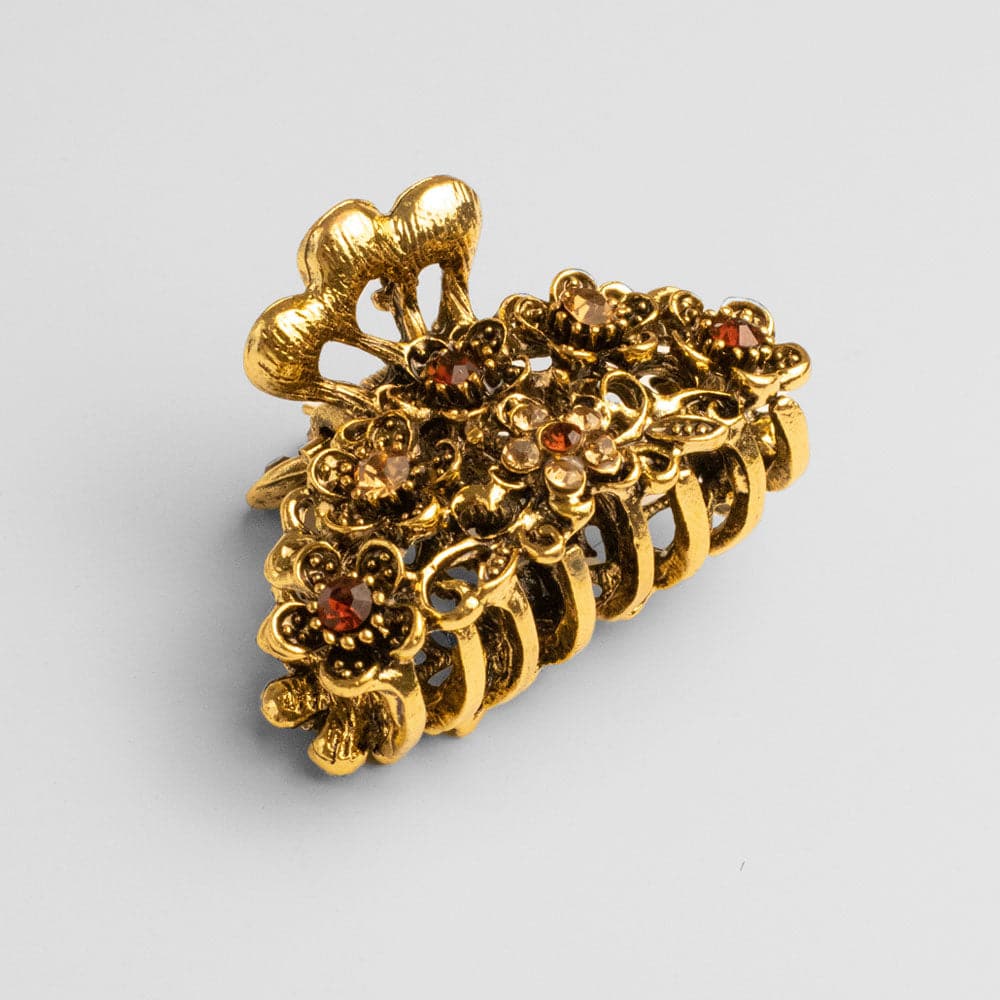 Mini Crystal Floral Hair Claw Clip in 5cm by Rosie Fox at Tegen Accessories