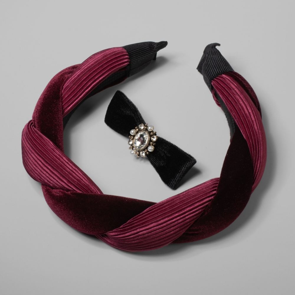 The Velvet Edition Gift Set Burgundy Black Tegen Accessories