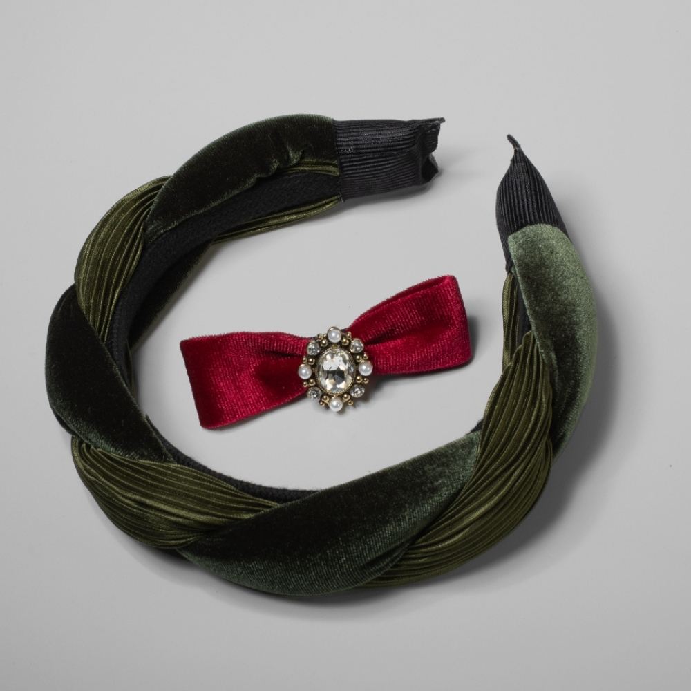 The Velvet Edition Gift Set Green Burgundy Tegen Accessories