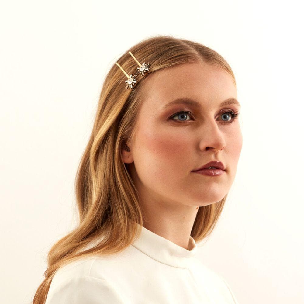 Crystal Art Deco Hair Slide Crystal at Tegen Accessories |Clear Crystal