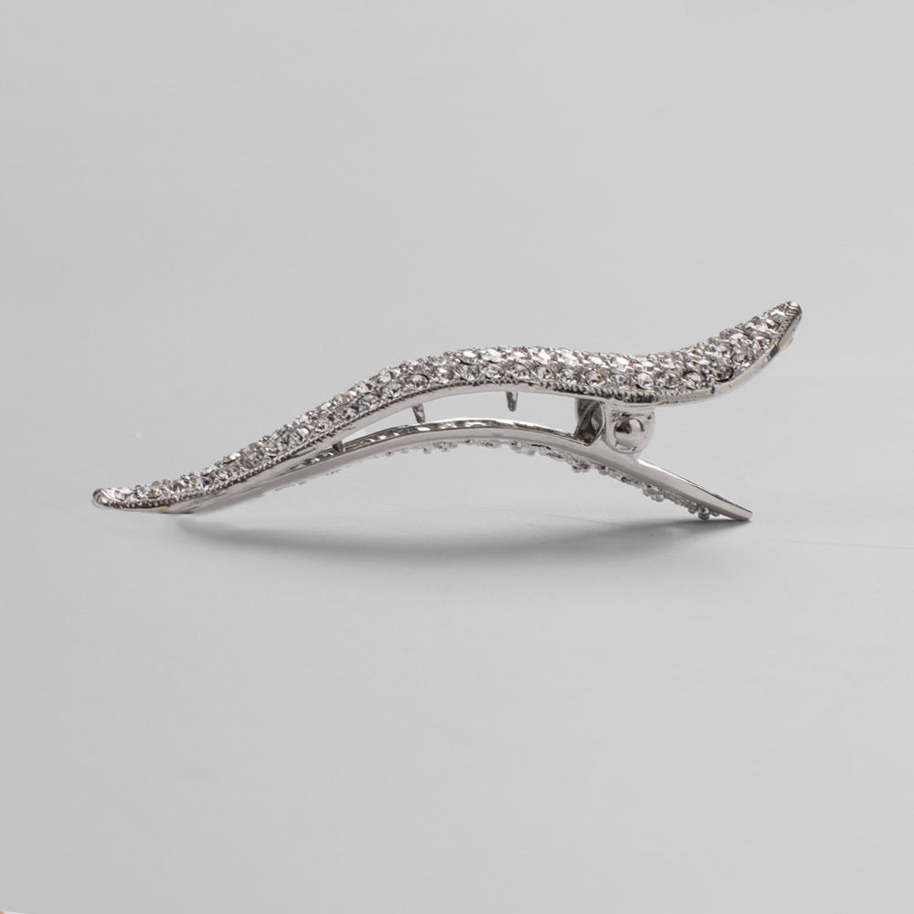 Crystal Curved Beak Clip Crystal at Tegen Accessories