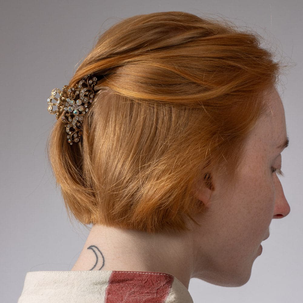 Crystal Flower Hair Claw Clip Crystal at Tegen Accessories