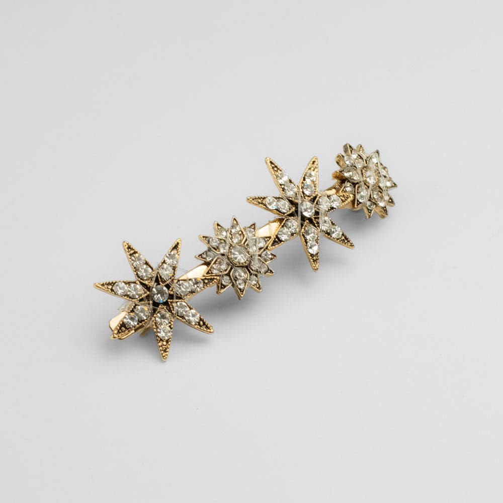 Swarovski Crystal Ornate Star Barrette Clip Swarovski Crystal in 6.5cm at Tegen Accessories