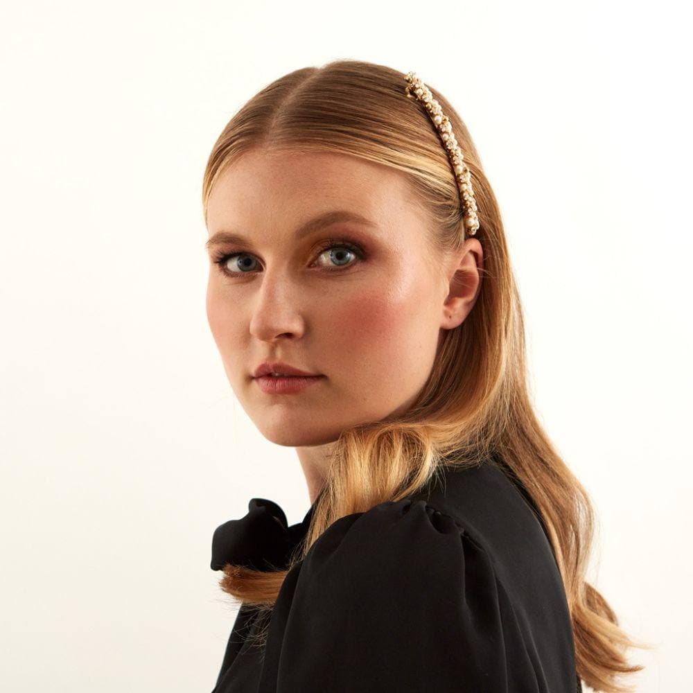 Swarovski Crystal & Pearl Mixed Barrette Clip Swarovski Crystal in at Tegen Accessories