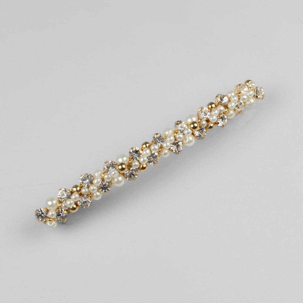 Swarovski Crystal & Pearl Mixed Barrette Clip Swarovski Crystal in at Tegen Accessories