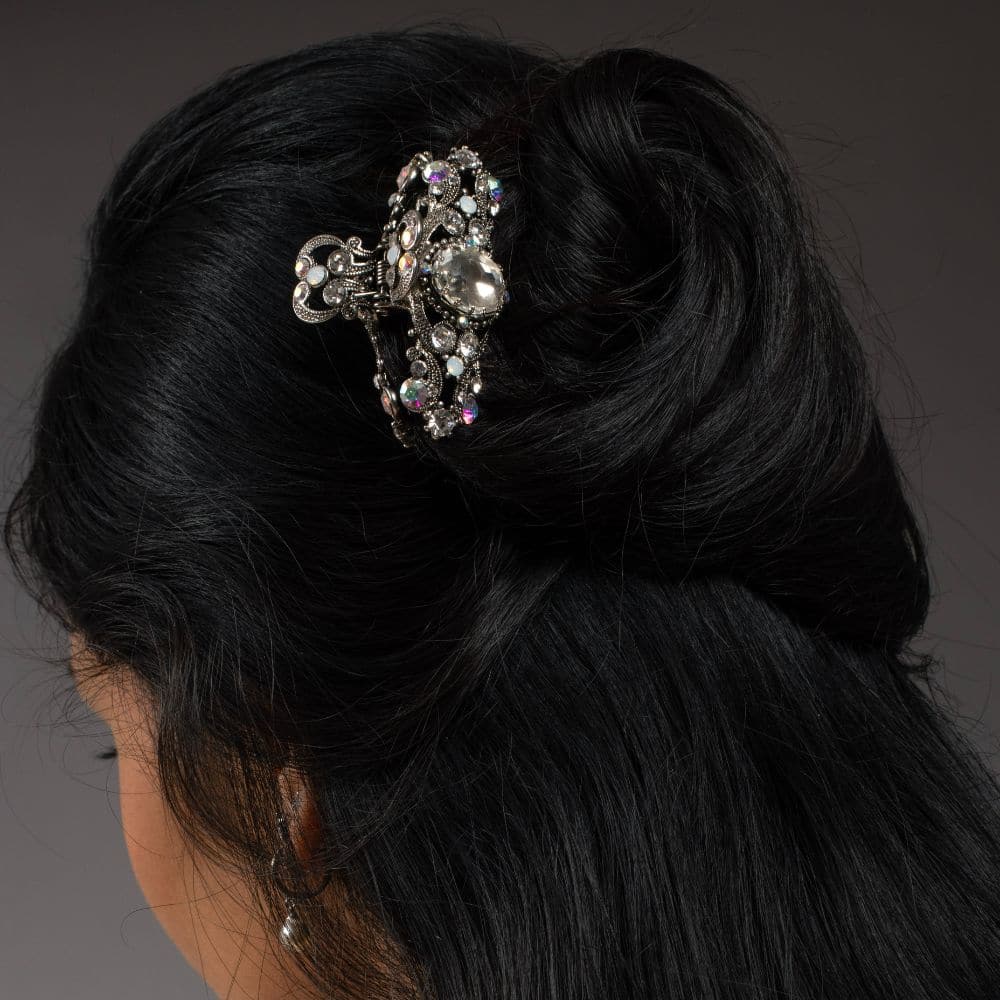 Swarovski Crystal Small Hair Claw Clip Swarovski Crystal in Clear Crystal at Tegen Accessories