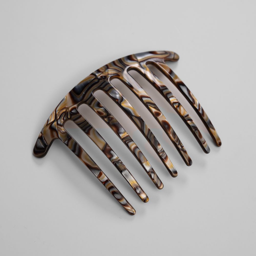 Onyx Curved French Pleat Comb French Handmade Tegen Accessories