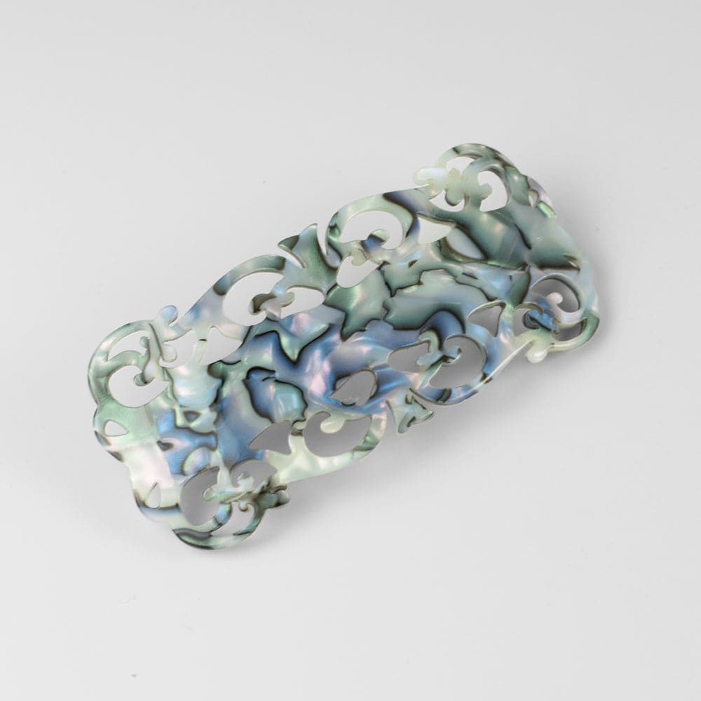 Filigree Barrette Clip in 10cm Opal Handmade French Hair Accessories at Tegen Accessories