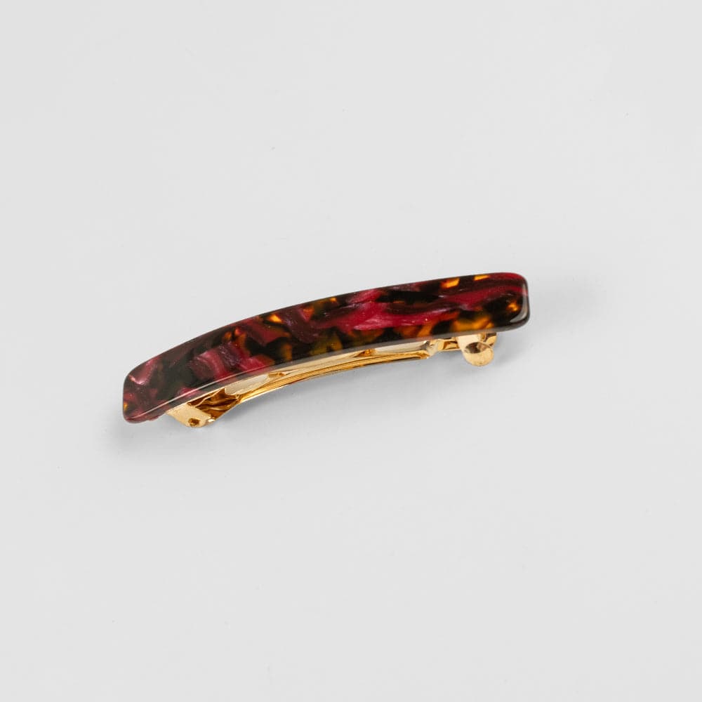 Limited Edition Handmade Mini Barrette in 6.5cm Cranberry Crush Handmade French Hair Accessories at Tegen Accessories
