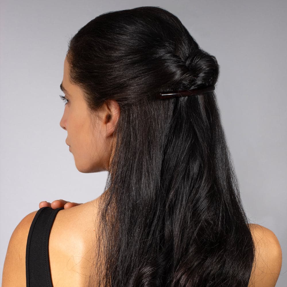 Long Narrow Barrette Clip French Hair Accessories at Tegen Accessories |Tortoiseshell