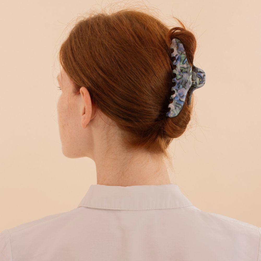 Long Narrow Fine Hair Claw Clip Handmade French Hair Accessories at Tegen Accessories |Opal