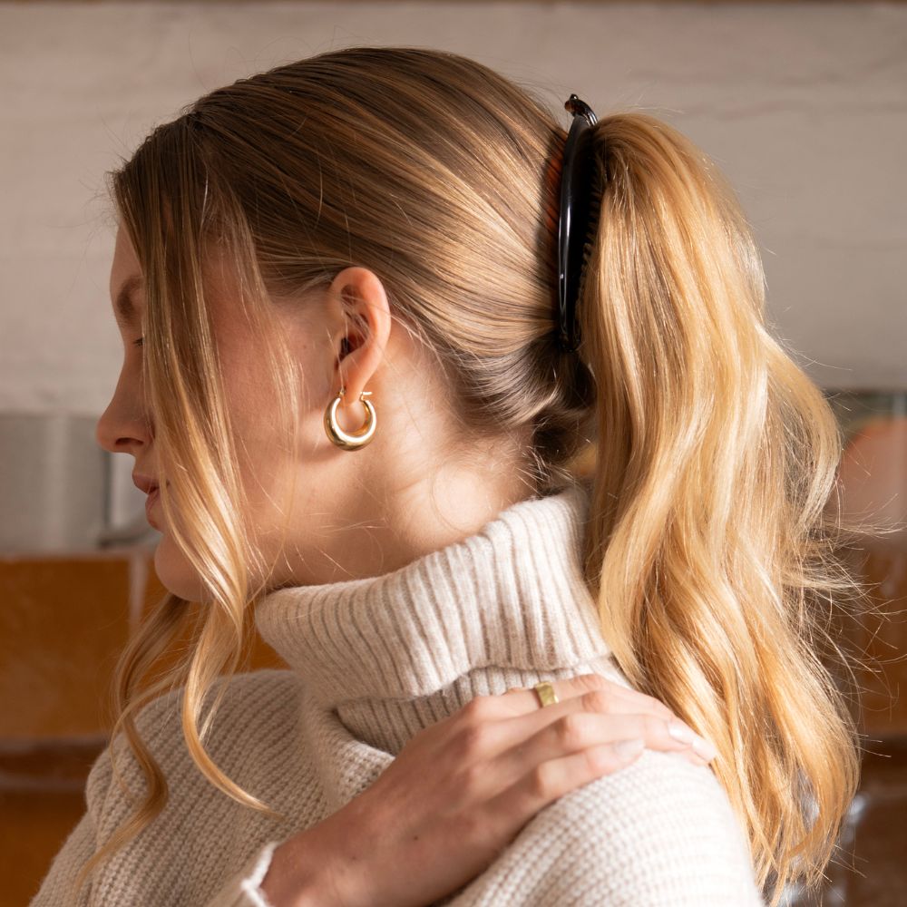 Medium Banana Hair Clip in Tortoiseshell French Hair Accessories at Tegen Accessories |Tortoiseshell