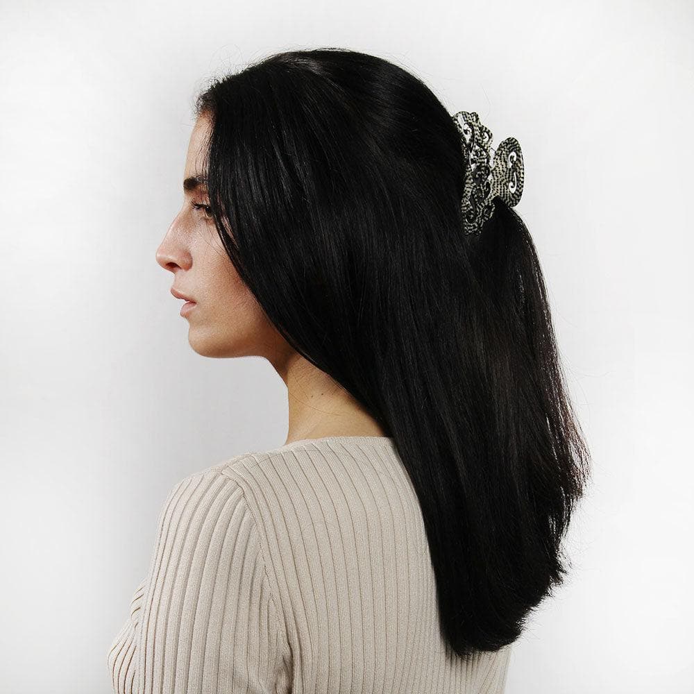 Medium Filigree Hair Claw Clip in Handmade French Hair Accessories at Tegen Accessories