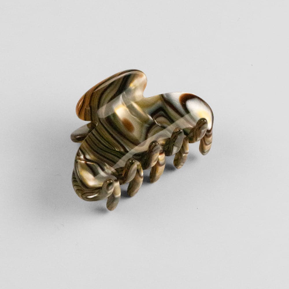 Mini Hair Claw Clip in 5cm Onyx Handmade French Hair Accessories at Tegen Accessories
