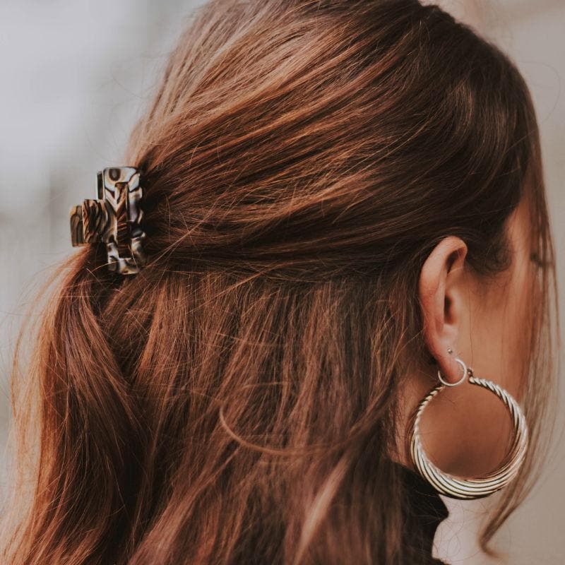 Mini Rectangle Cut Out Hair Claw Clip Handmade French Hair Accessories at Tegen Accessories |Onyx
