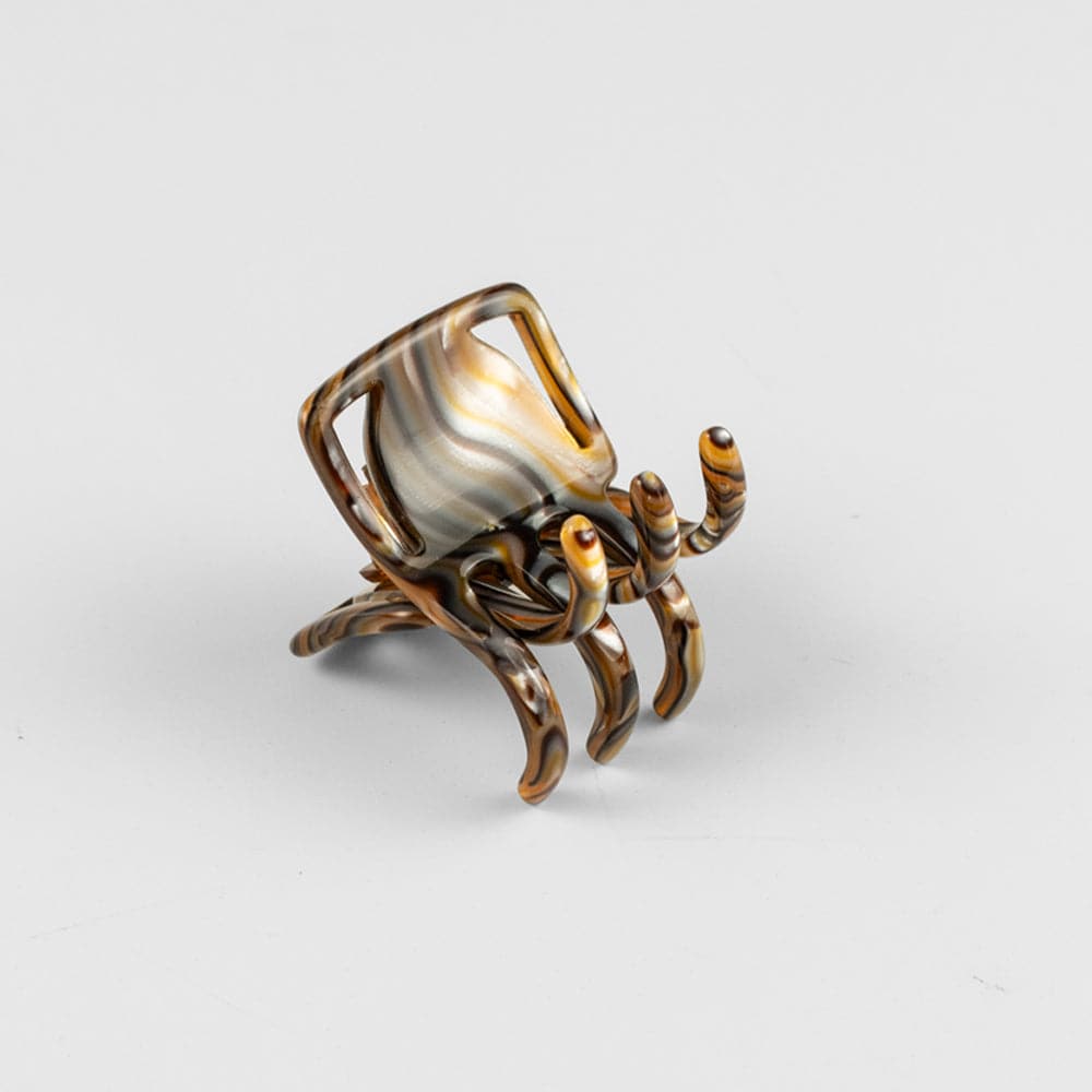 Mini Square Hair Claw Clip in 2.5cm Onyx Handmade French Hair Accessories at Tegen Accessories