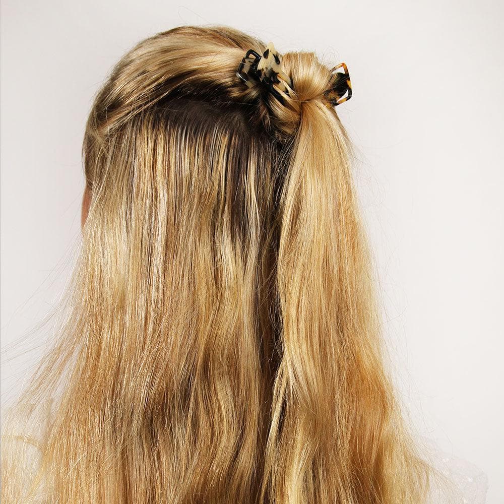 Mini Square Hair Claw Clip Handmade French Hair Accessories at Tegen Accessories |Onyx
