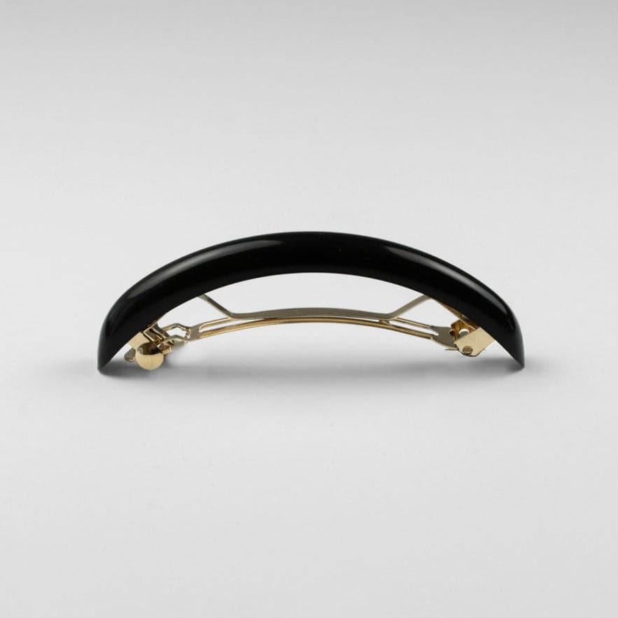 Narrow Arched French Barrette Clip in Black French Hair Accessories at Tegen Accessories