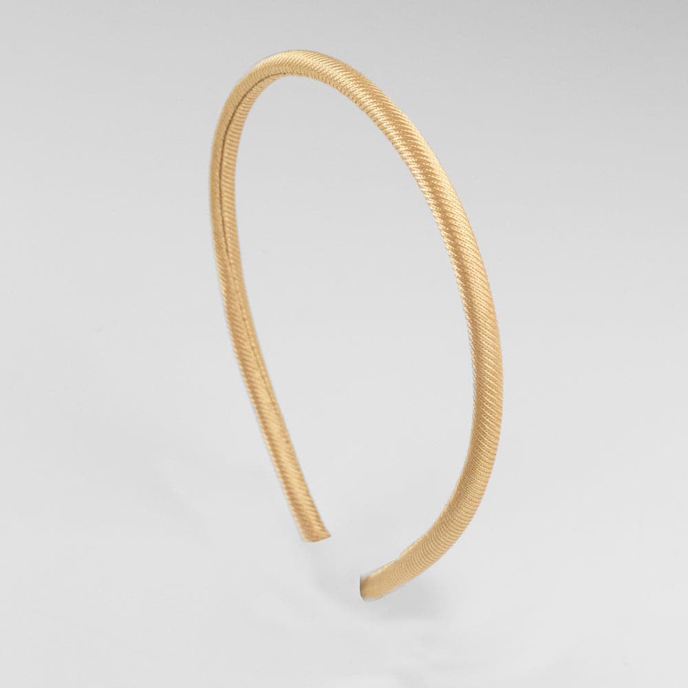 Narrow Fabric Headband at Tegen Accessories in Gold