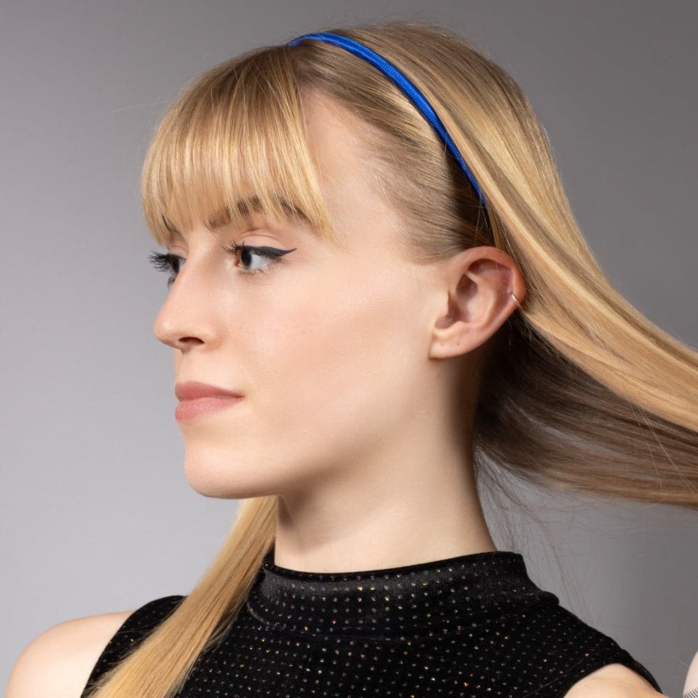 Narrow Fabric Headband at Tegen Accessories in |Royal Blue