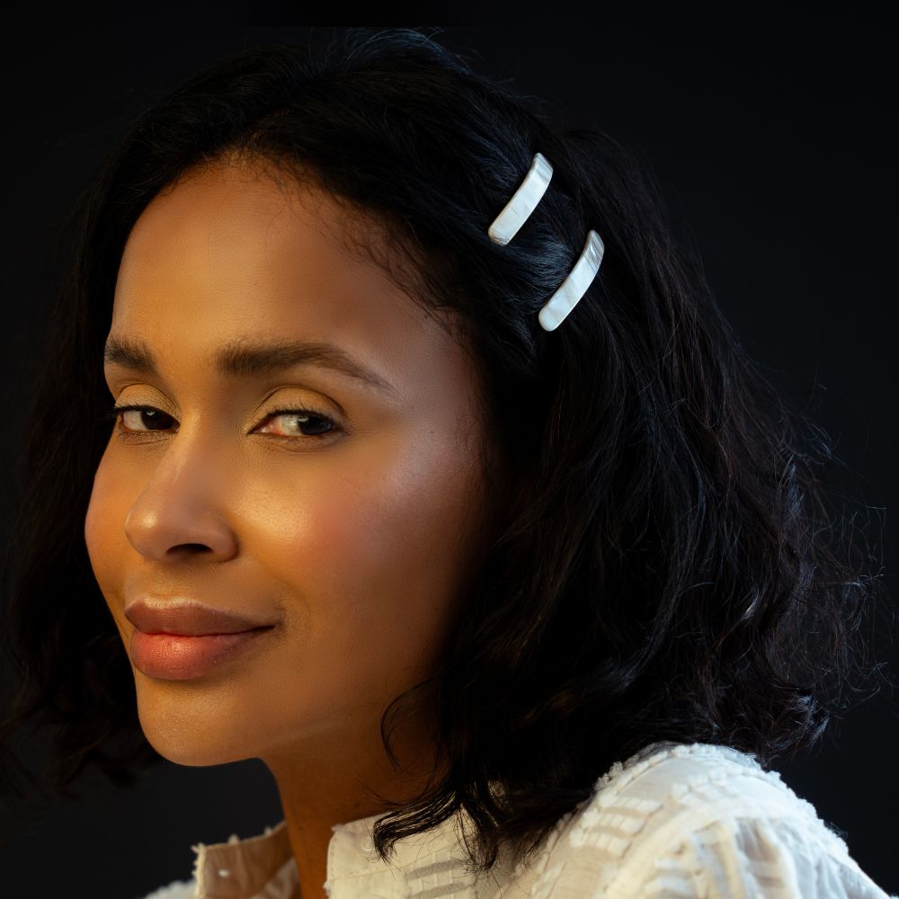 Narrow Hair Clip Handmade French Hair Accessories at Tegen Accessories | Vanilla