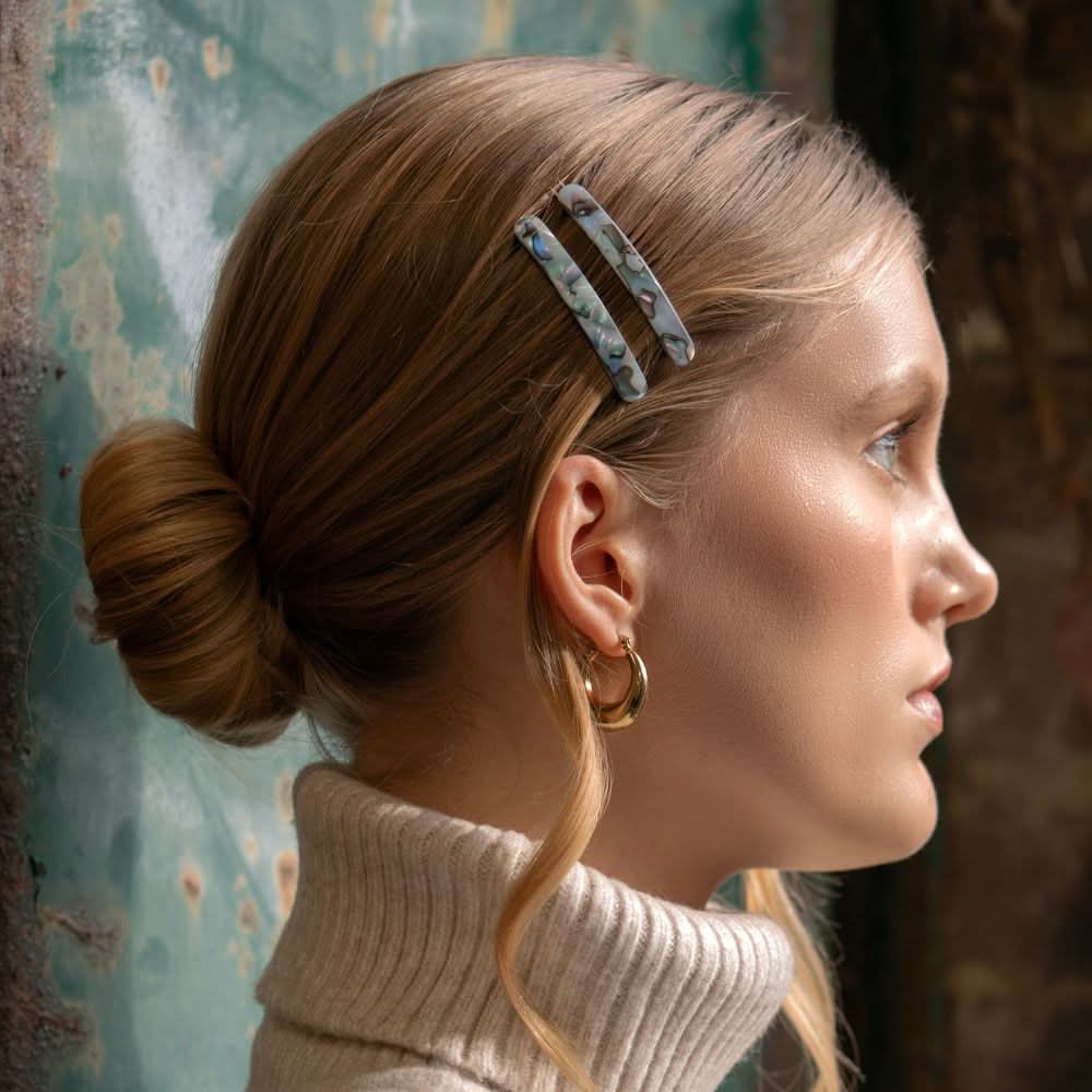 Narrow Hair Clip Handmade French Hair Accessories at Tegen Accessories | Vanilla