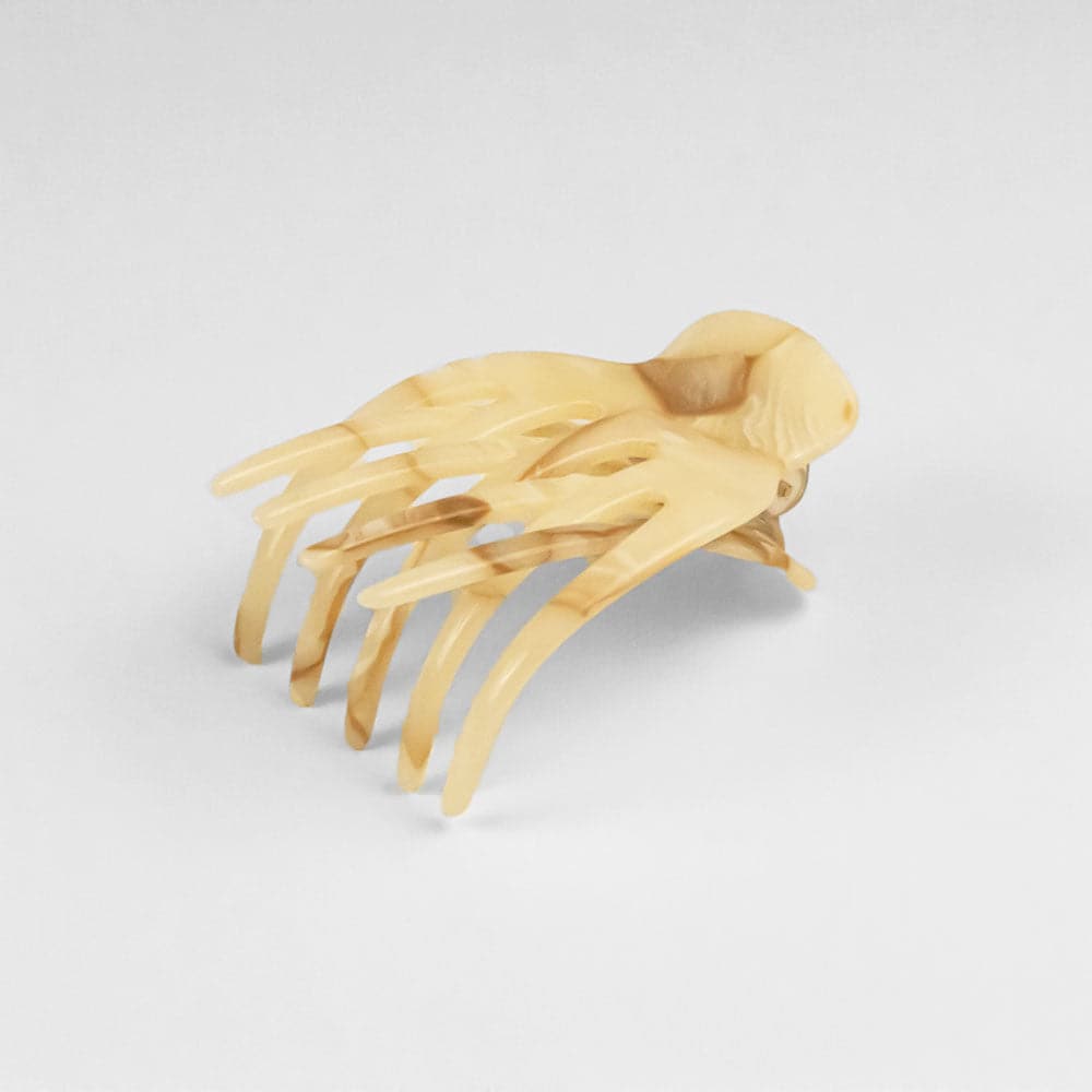 Oat Latte Small Sophia Side Hair Claw Clip in Handmade French Hair Accessories at Tegen Accessories