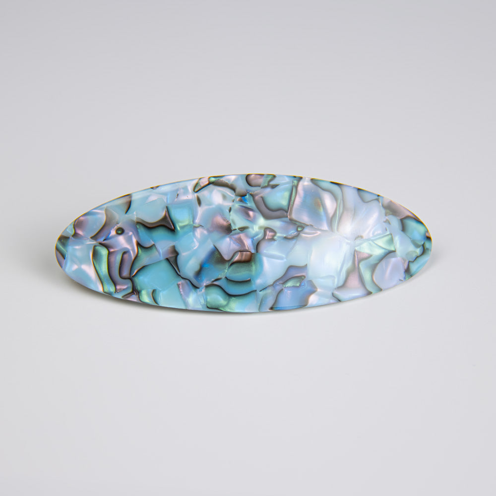 Oval Barrette Clip in 10.5cm Opal Handmade French Hair Accessories at Tegen Accessories