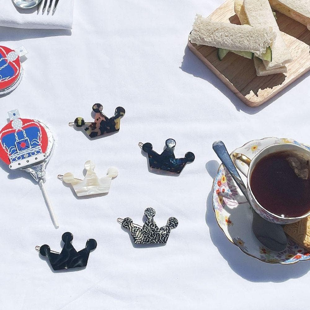 Royal Crown Hair Clip in Handmade French Hair Accessories at Tegen Accessories