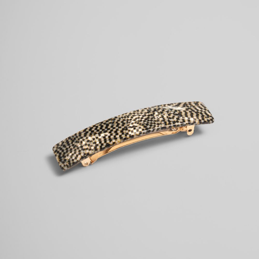 Small Barrette Clip in 9cm Prada Style Handmade French Hair Accessories at Tegen Accessories
