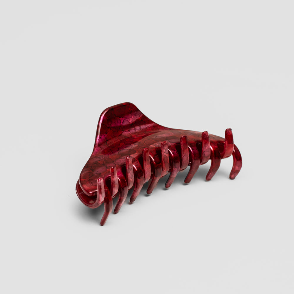 Small Fuchsia Handpainted Hair Claw at Tegen Accessories