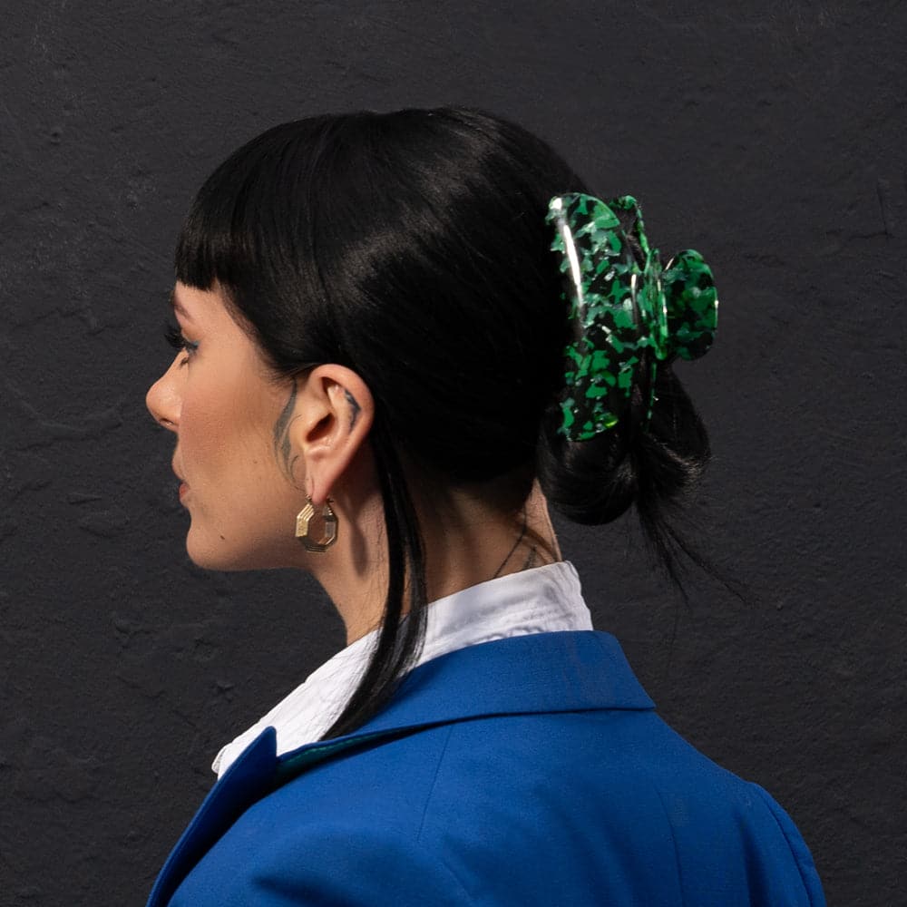 Special Edition Handmade Large Hair Claw Clip Handmade French Hair Accessories at Tegen Accessories |Malachite Magic