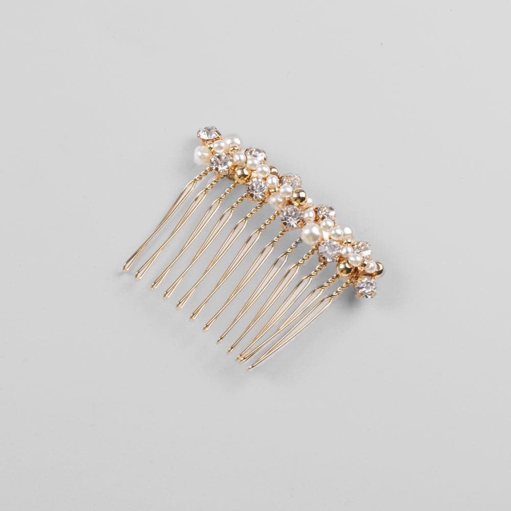 Swarovski Crystal Pearl Hair Comb Swarovski Crystal in Small at Tegen Accessories