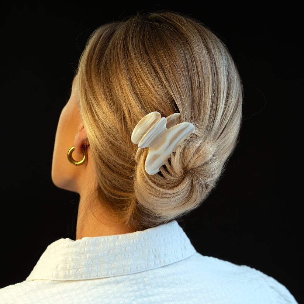 Small Hair Claw Clip Handmade French Hair Accessories at Tegen Accessories | Vanilla