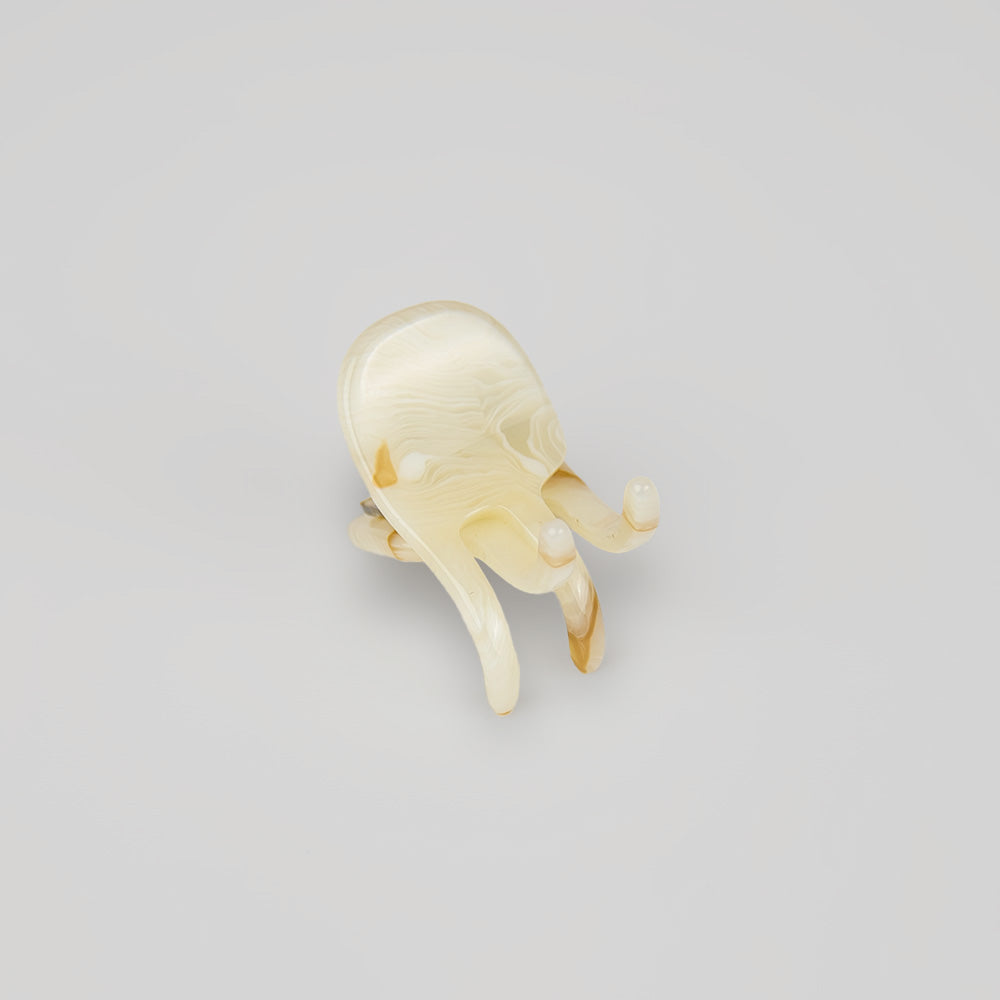 Tiny Hair Claw Clip 2cm Oat Latte Handmade French Hair Accessories at Tegen Accessories