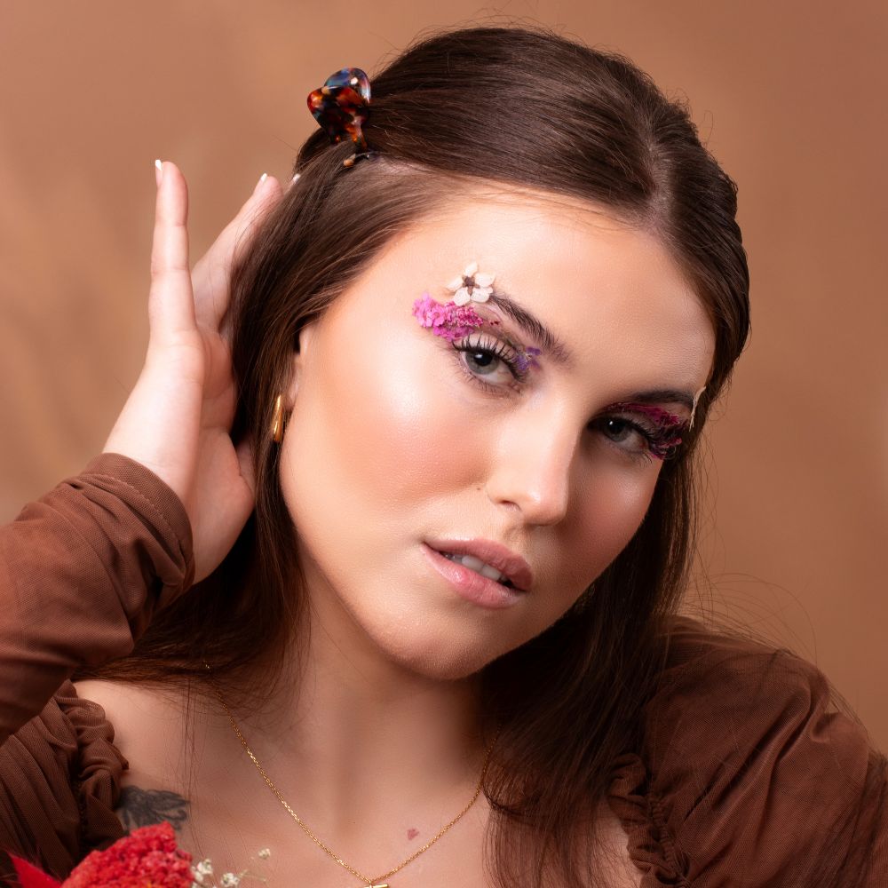 tiny hair claw stained glass