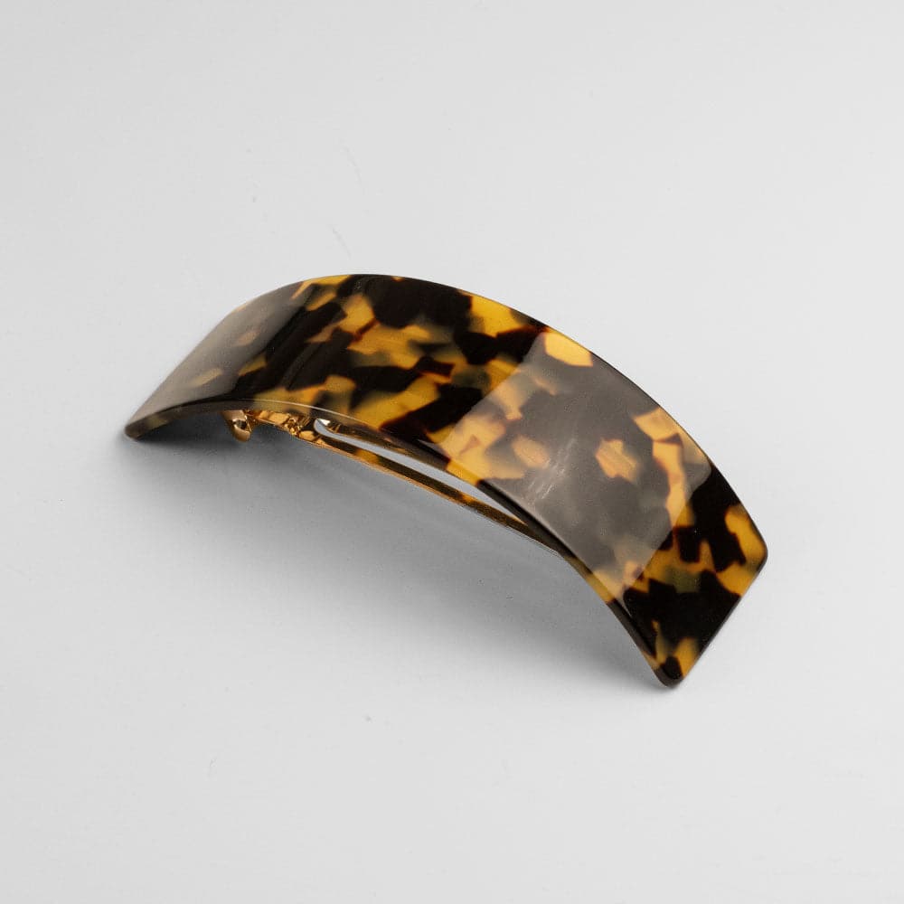 Wide Arched Barrette Clip in 11cm Dark Tokio Handmade French Hair Accessories at Tegen Accessories