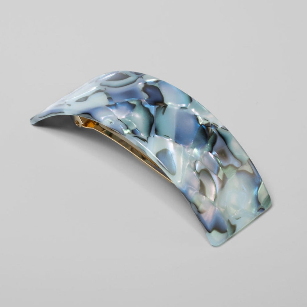 Wide Arched Barrette Clip in 11cm Opal Handmade French Hair Accessories at Tegen Accessories