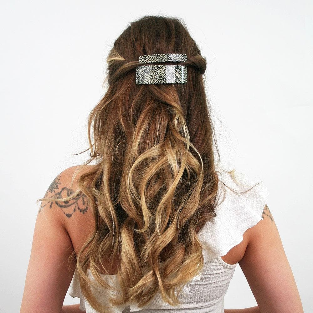 Wide Arched Barrette Clip Handmade French Hair Accessories at Tegen Accessories |Prada Style