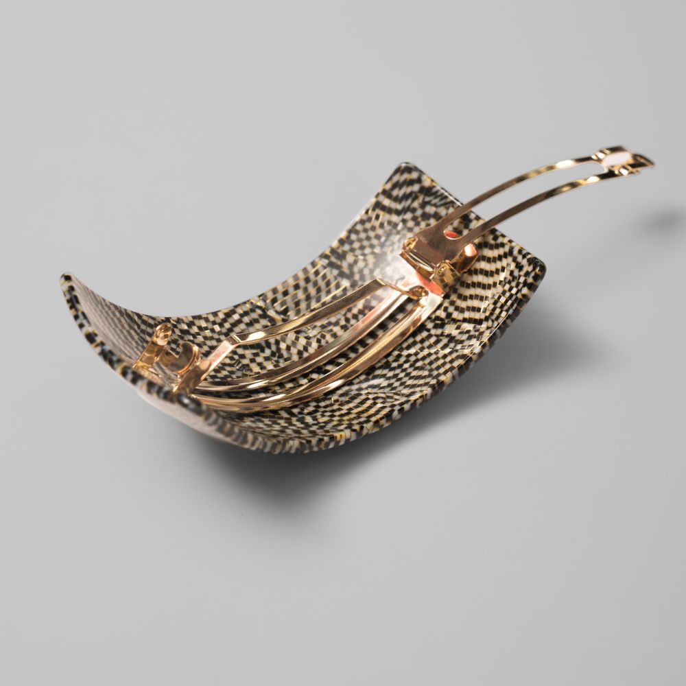 Wide Arched Barrette Clip Handmade French Hair Accessories at Tegen Accessories