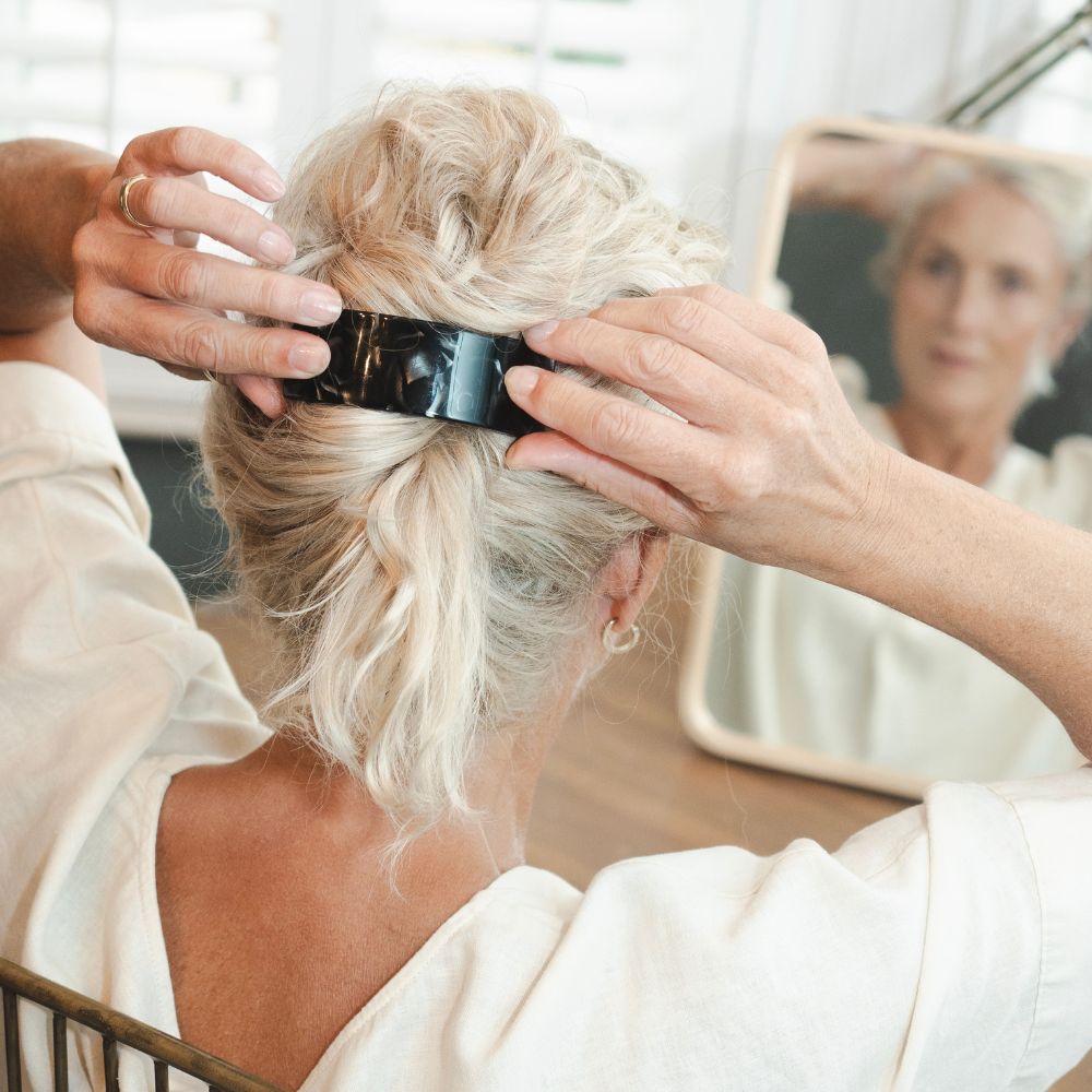 Wide Arched Barrette Clip Handmade French Hair Accessories at Tegen Accessories