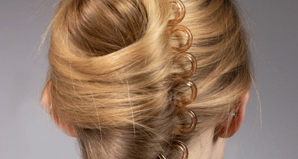 French twist held with TEGEN French Handmade hair pins