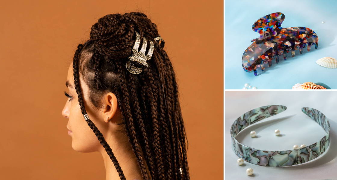 Hair accessories for braided hair, by TEGEN